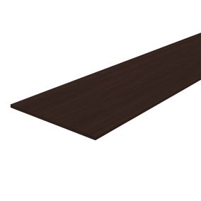 Wenge effect Fully edged Chipboard Furniture board, (L)1.2m (W)400mm (T)18mm