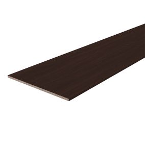 Wenge effect Semi edged Chipboard Furniture board, (L)2.5m (W)400mm (T)18mm