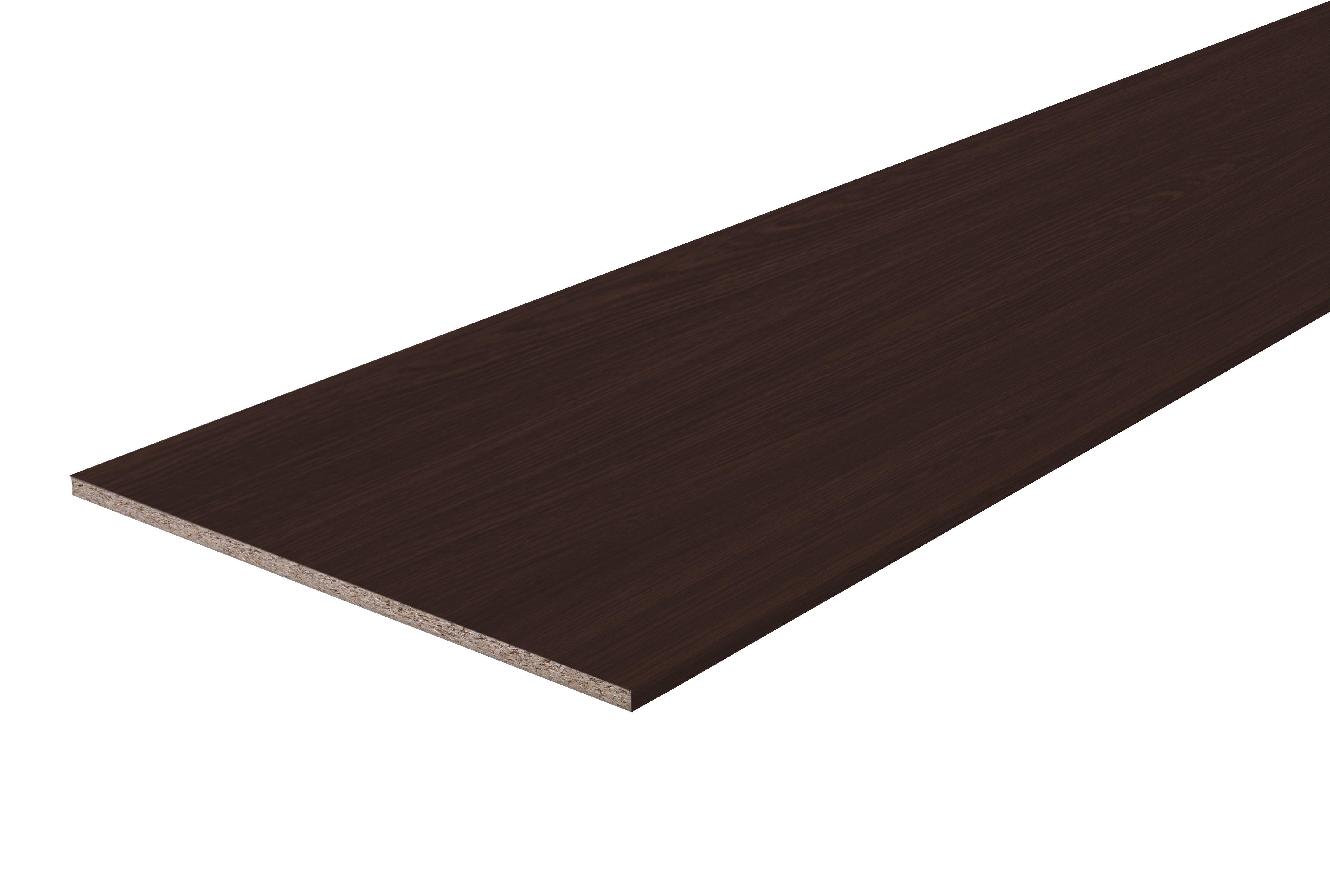 Wenge effect Semi edged Melamine-faced chipboard (MFC) Furniture board, (L)2.5m (W)600mm (T)18mm