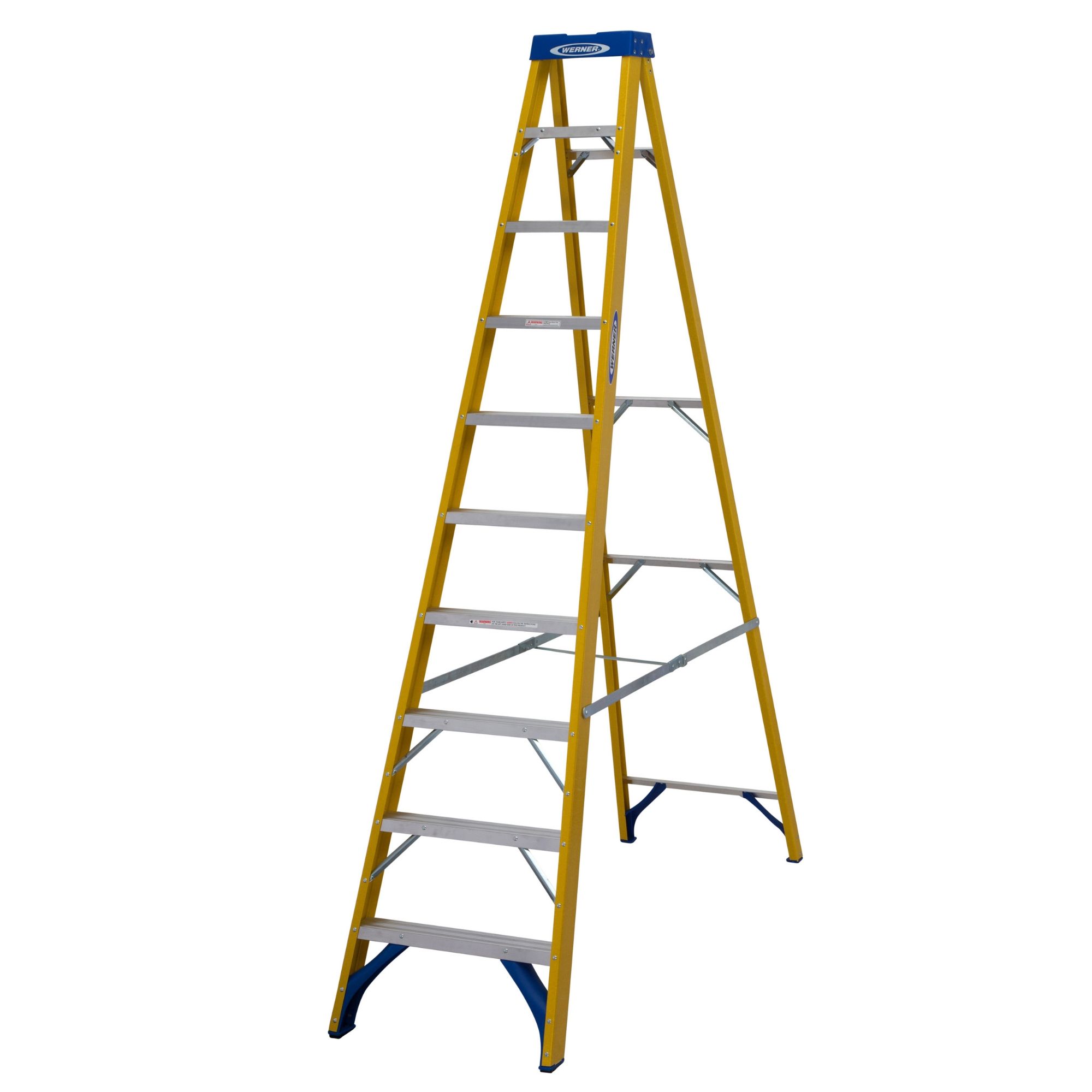 Werner 10 tread Aluminium & fibreglass Step Ladder (H)2.79m