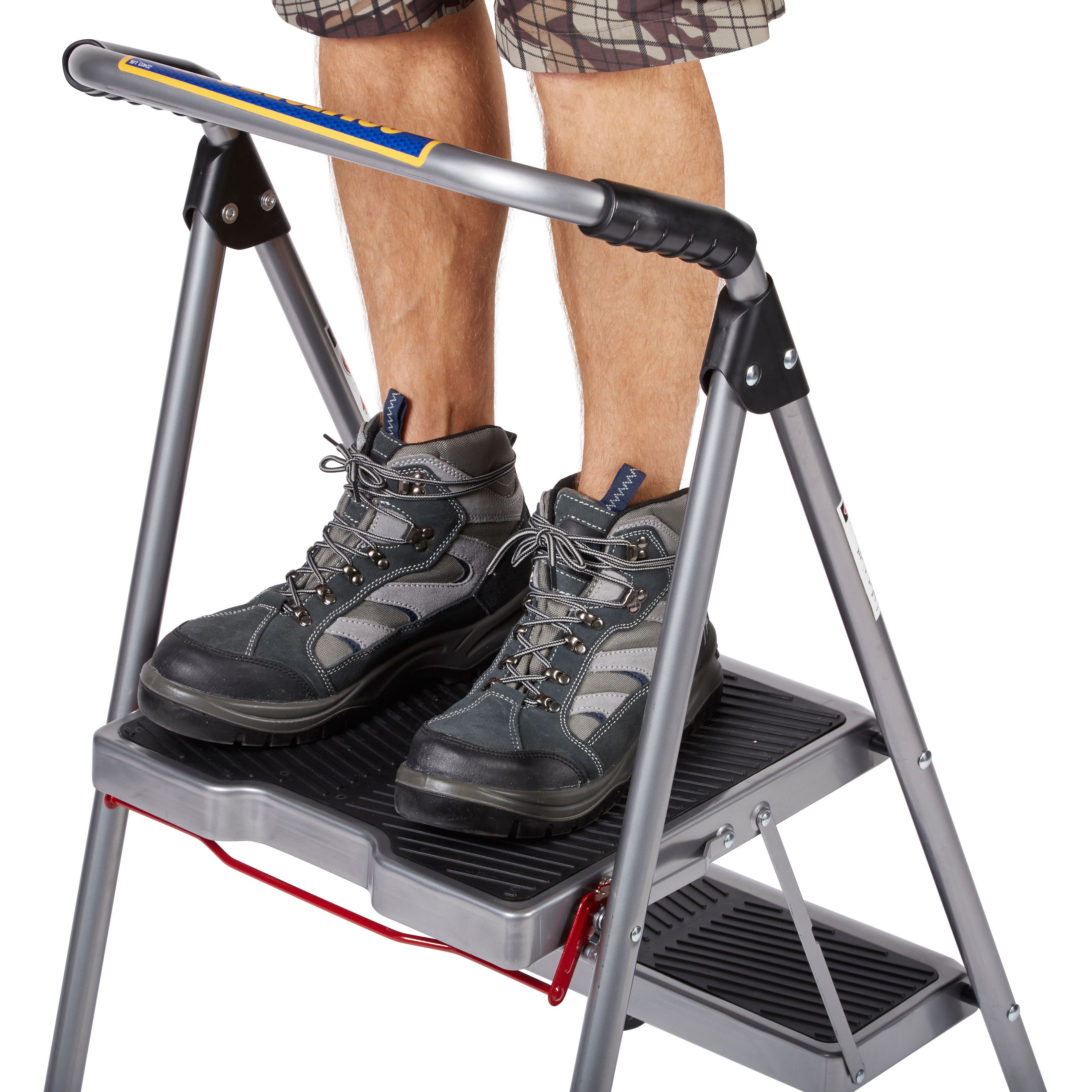 Folding steel step deals stool