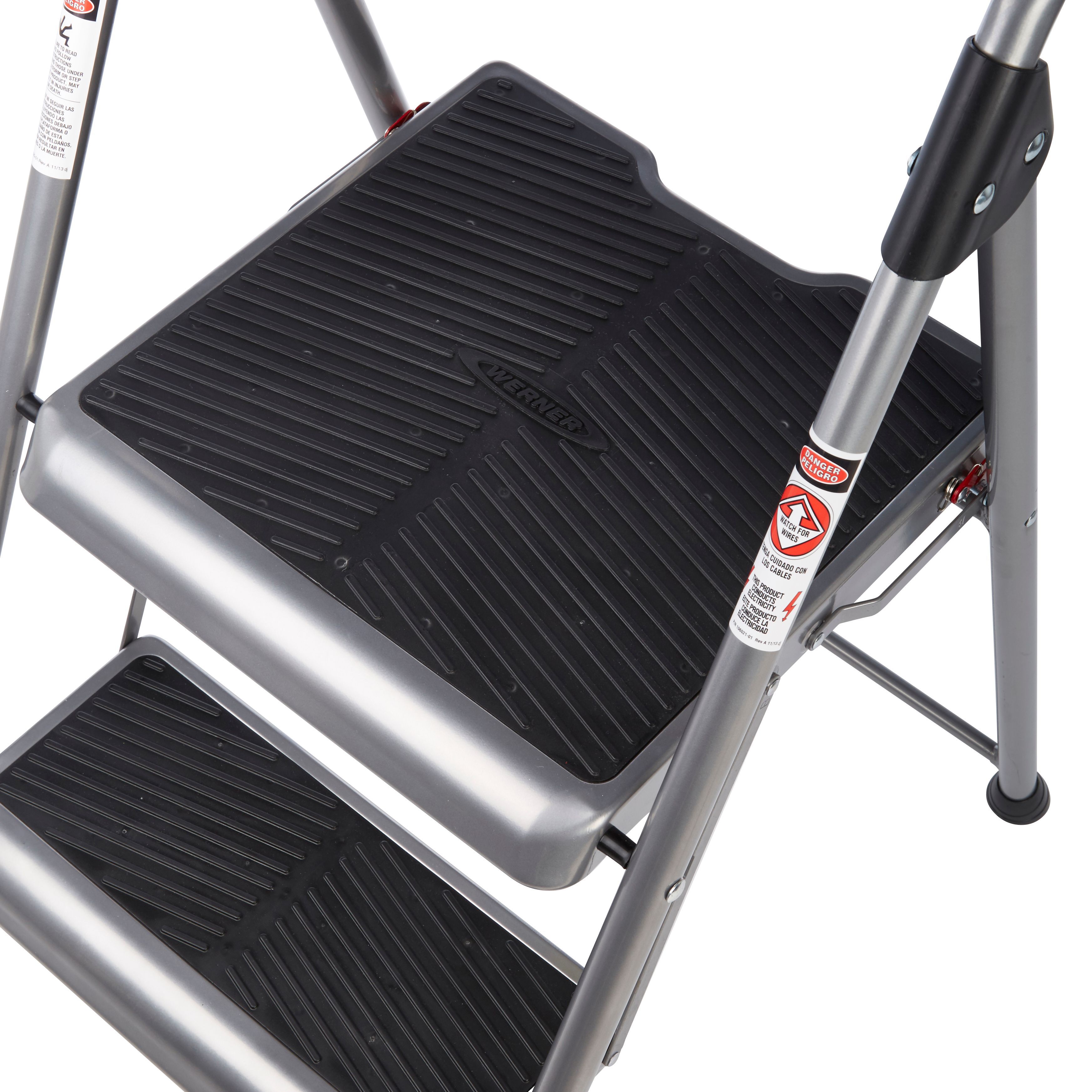 Werner 2 tread Steel Foldable Step stool (H)0.9m - 5