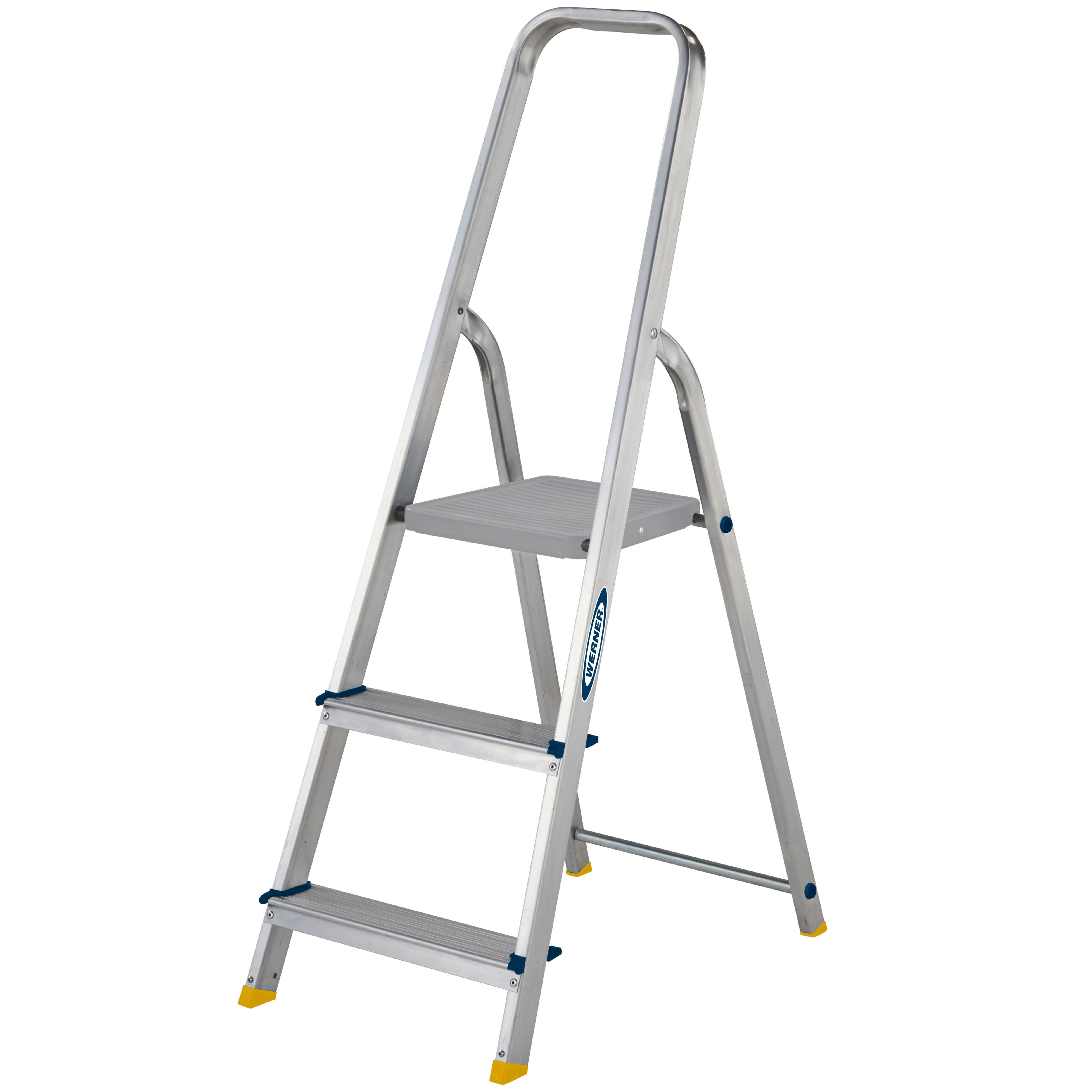 Werner 3 tread Aluminium High handrail Step Ladder