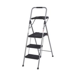 Werner 3 tread Steel Foldable Step stool (H)1.4m
