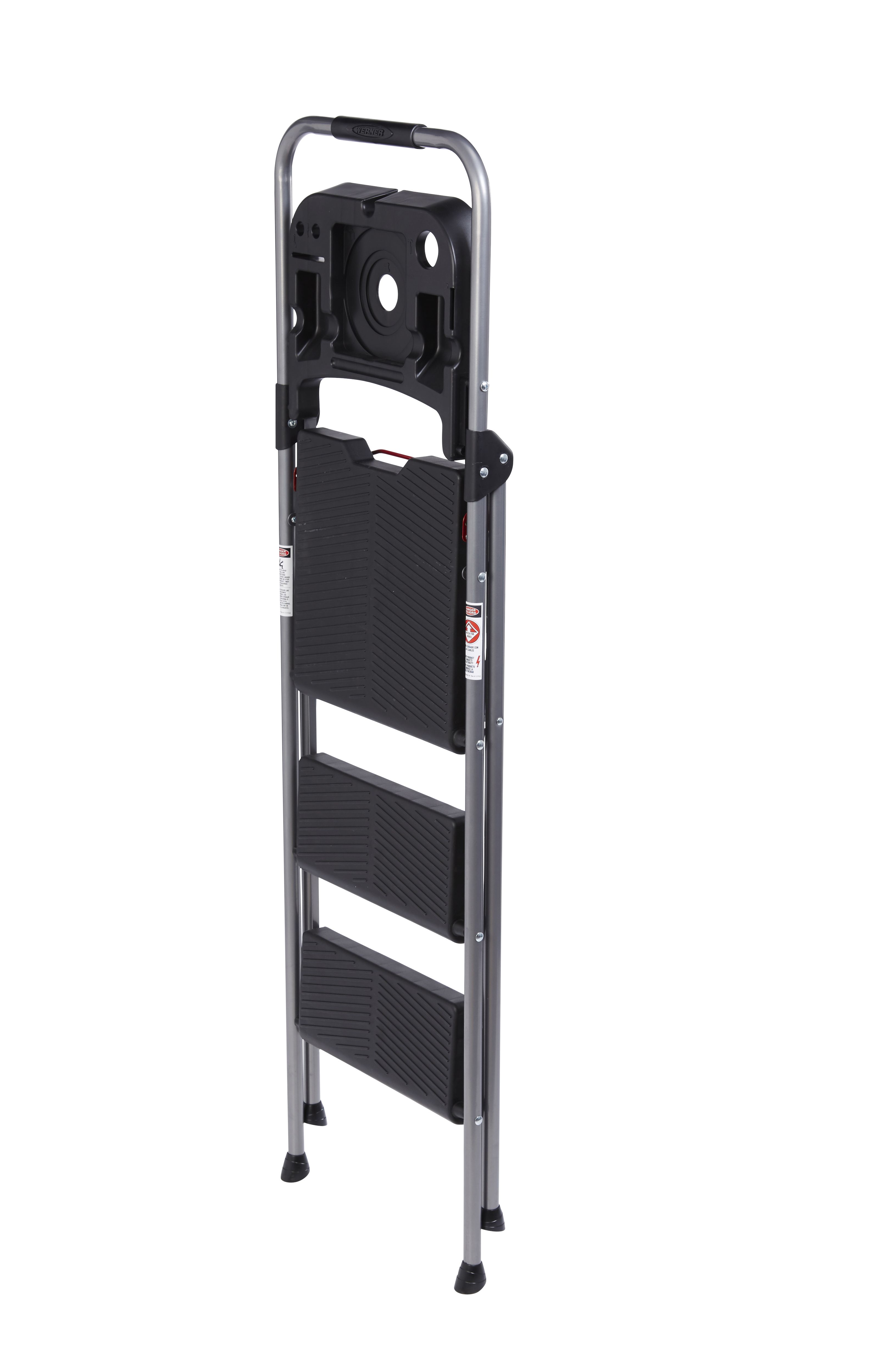 Werner 3 tread Steel Foldable Step stool (H)1.4m
