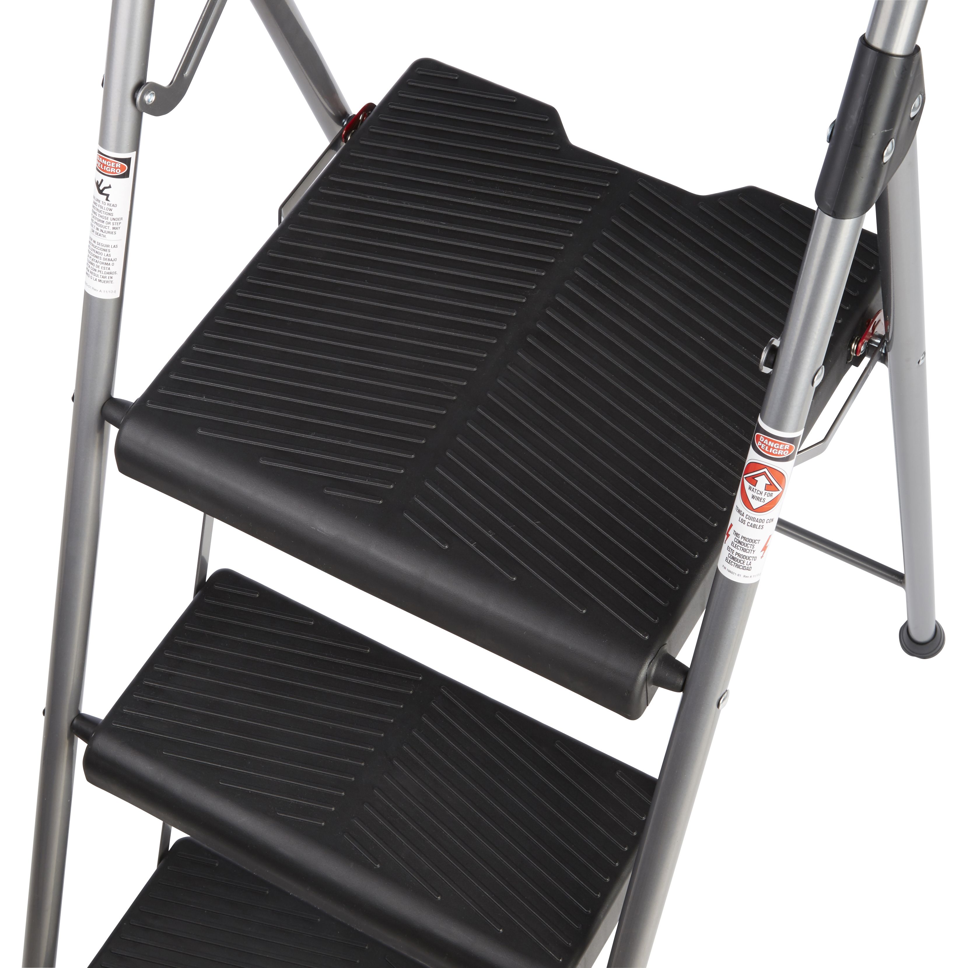 Werner 3 tread Steel Foldable Step stool (H)1.4m