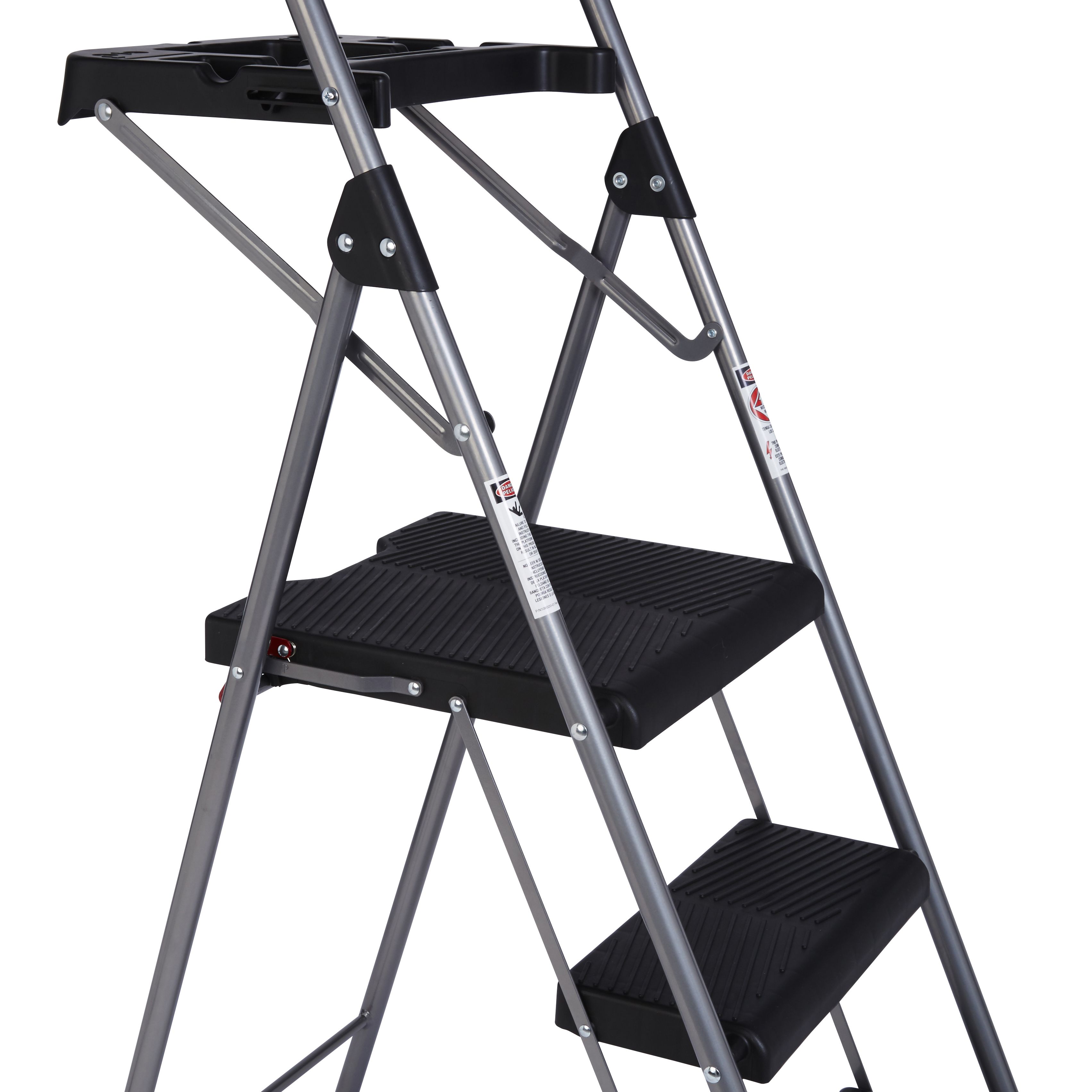 Werner 3 tread Steel Foldable Step stool (H)1.4m