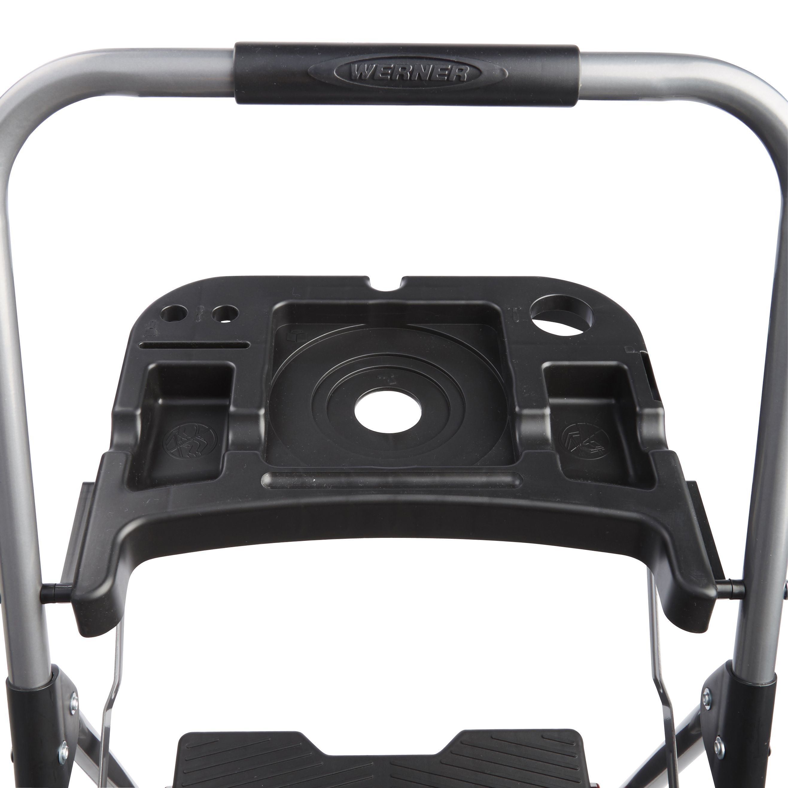 Werner 3 tread Steel Foldable Step stool (H)1.4m