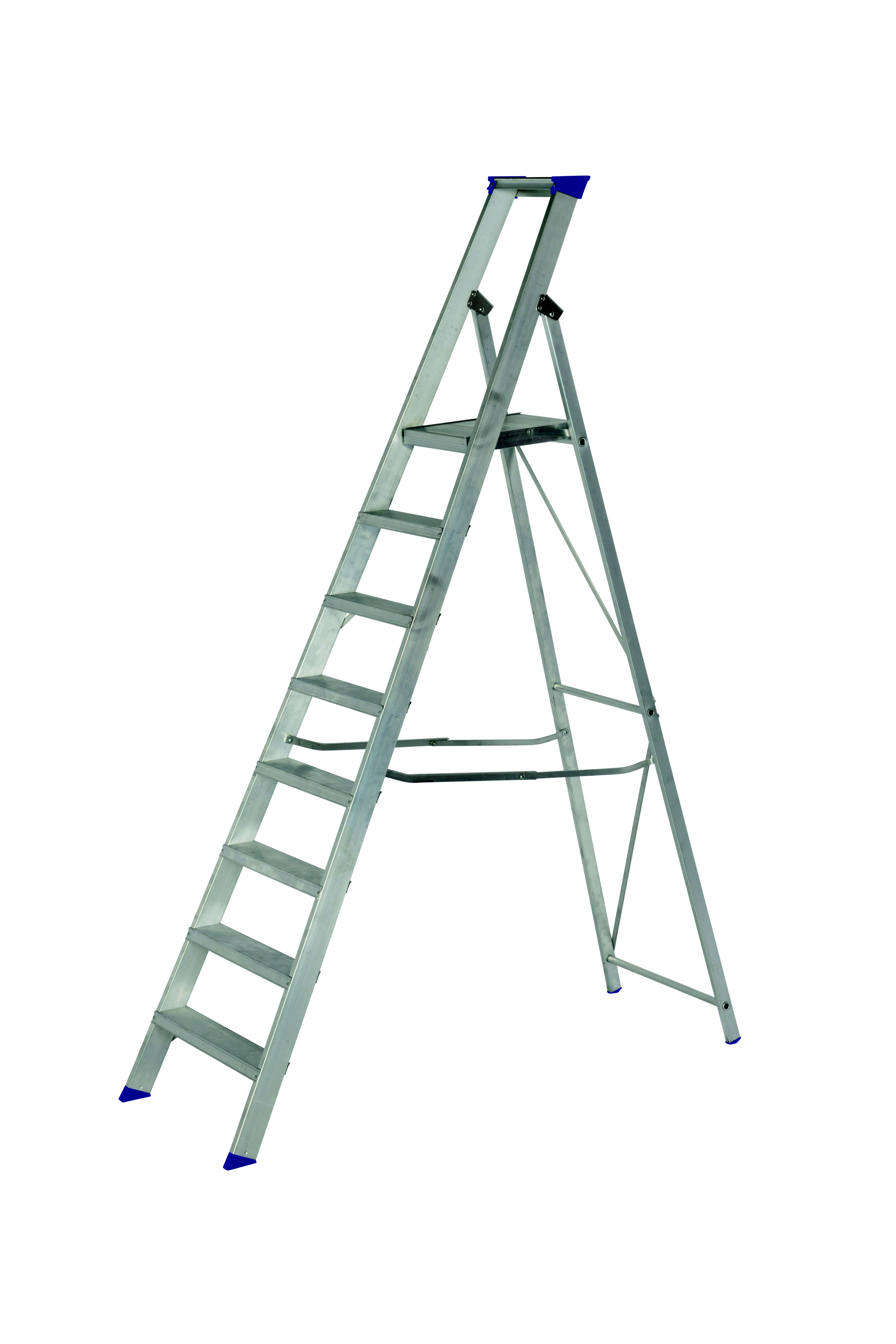 Werner 7 tread Aluminium Platform step Ladder (H)2.32m
