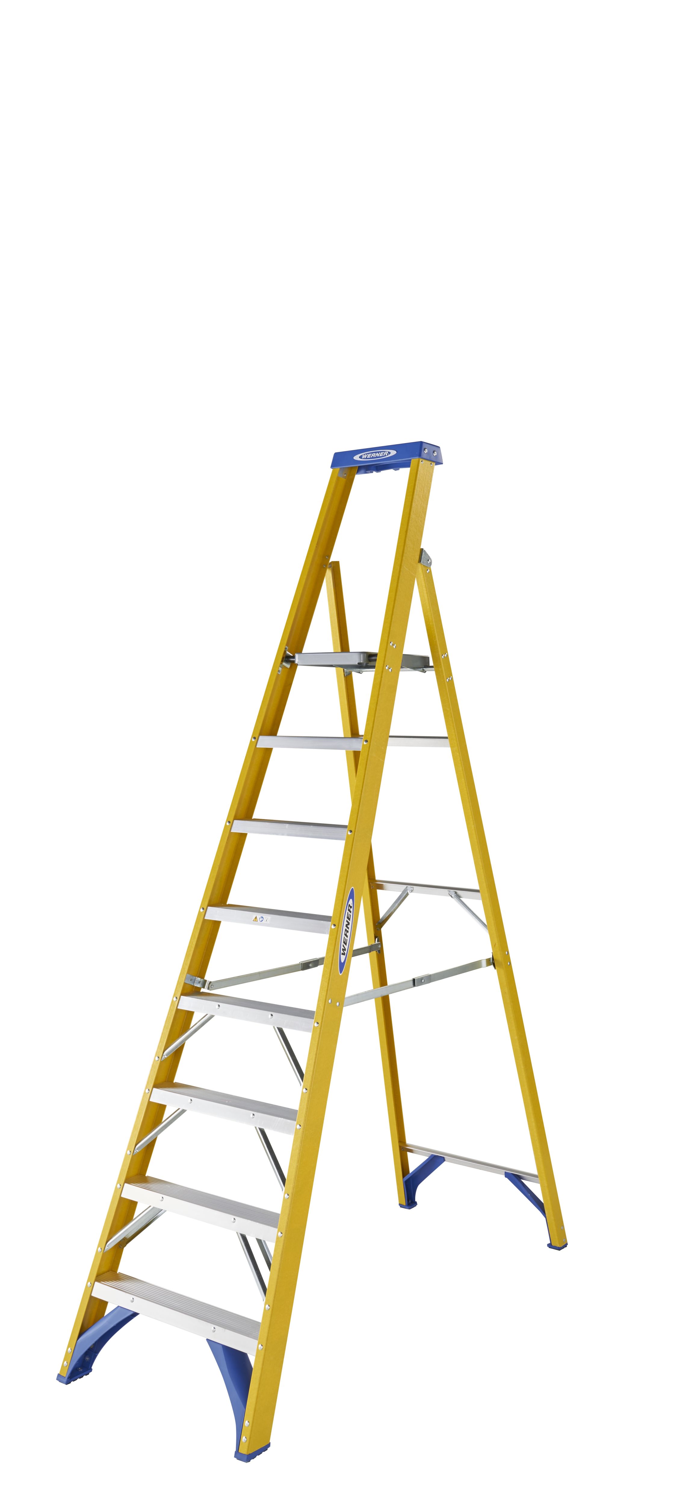 Werner 8 Tread Aluminium & Fibreglass Platform Step Ladder (H)2.48m ...