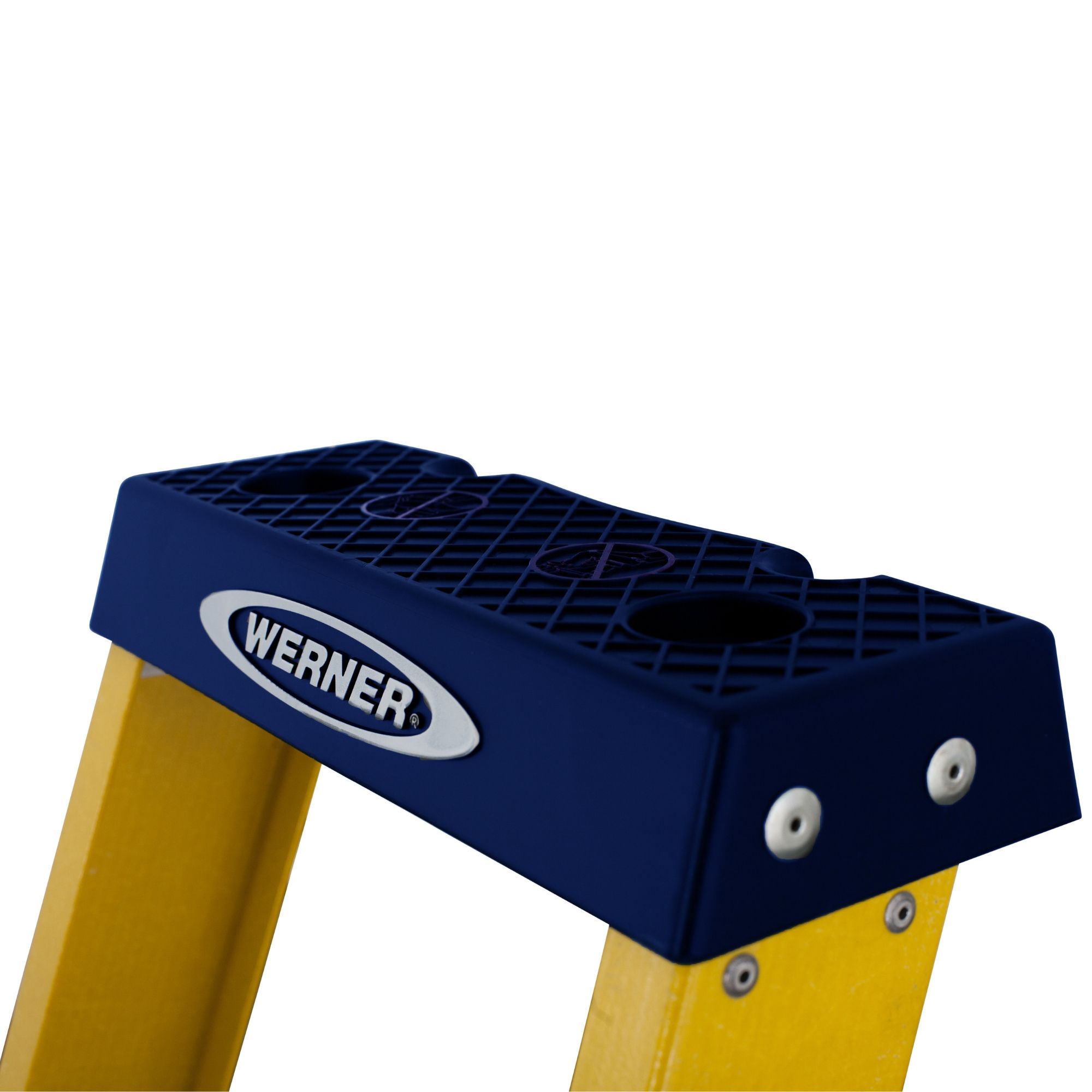 Werner 8 tread Aluminium & fibreglass Platform step Ladder (H)2.48m