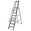 Werner 8 tread Aluminium Platform step Ladder (H)2.32m