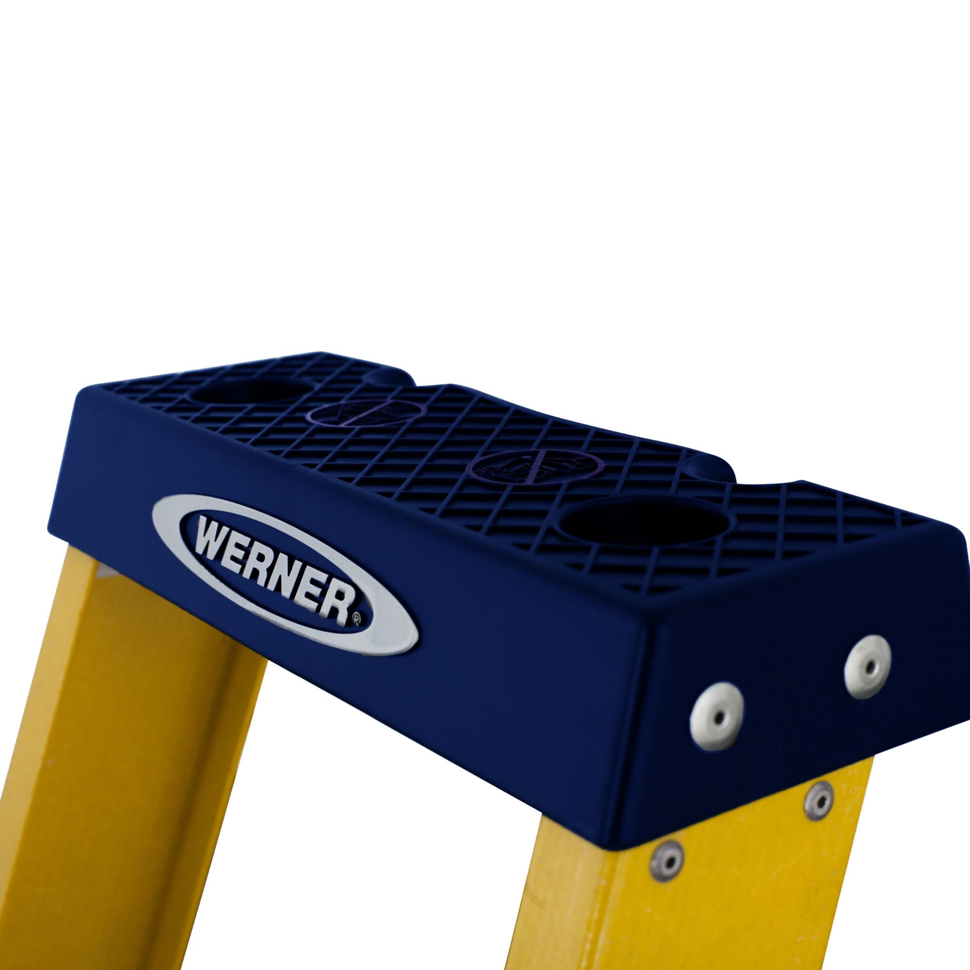 Werner 9 tread Aluminium & fibreglass Platform step Ladder (H)2.94m