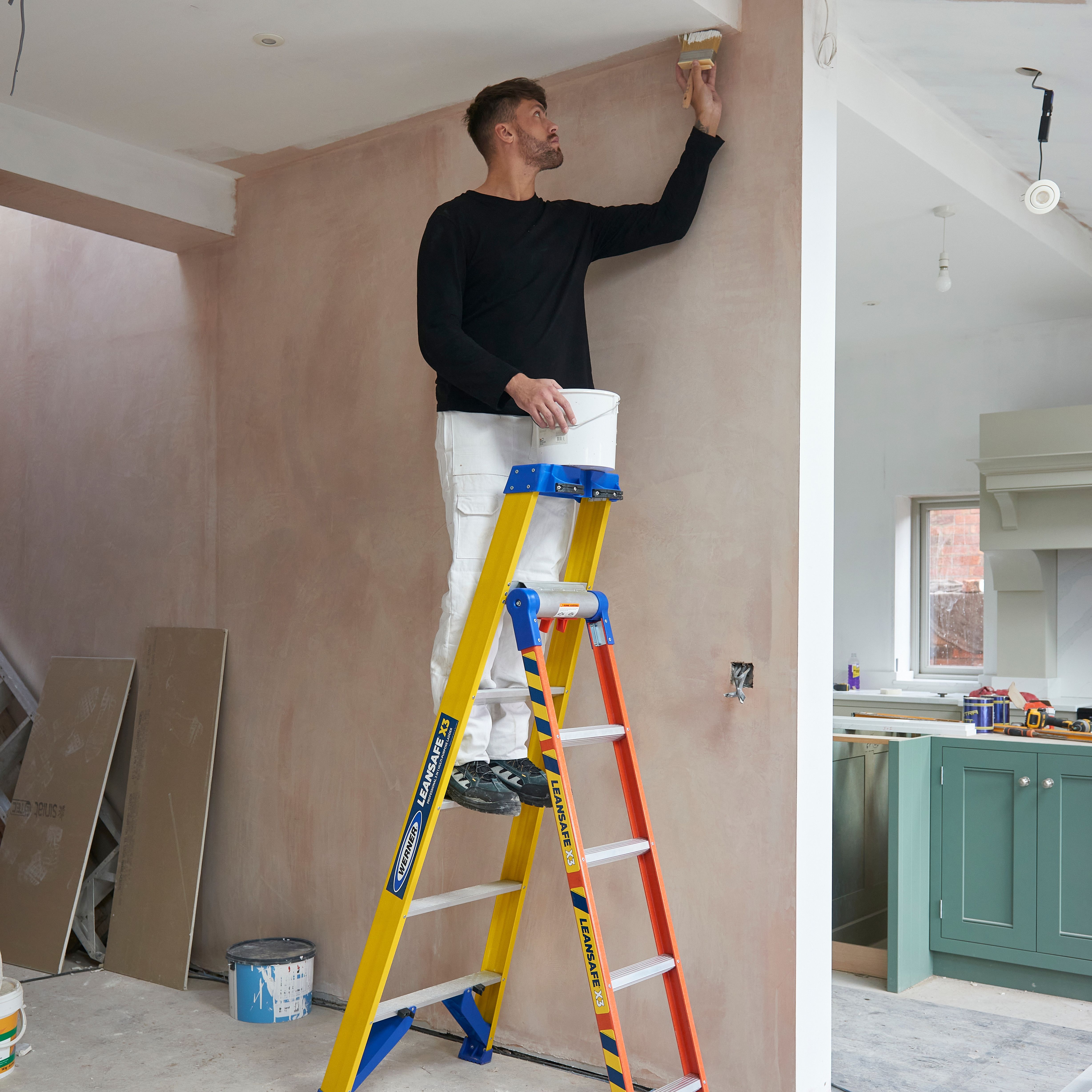Werner LeanSafe X3 Combination Ladder Fibreglass 1.8-2.9m - 20