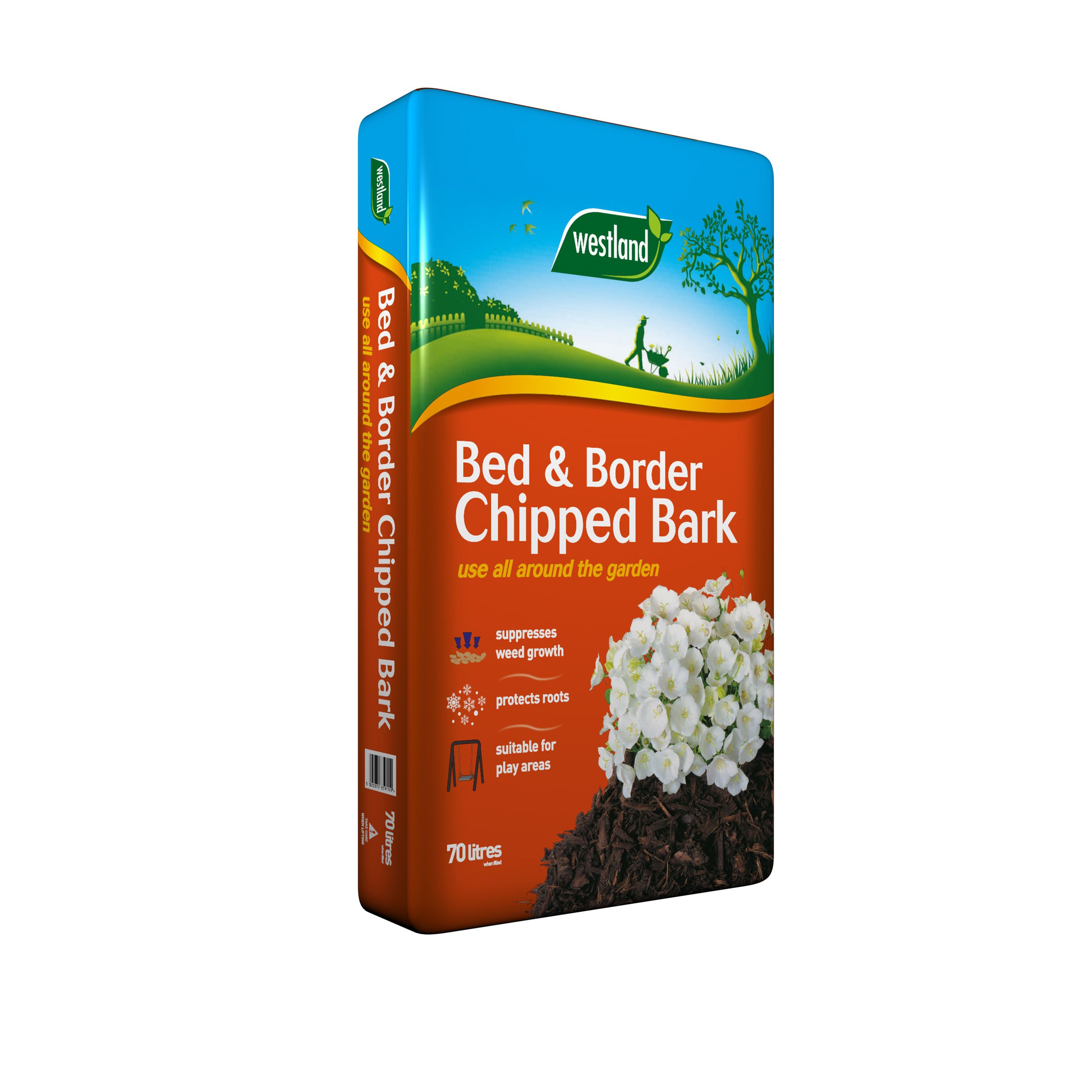 Westland Bed & Border Brown Bark Chippings Large 70L Bag | DIY At B&Q