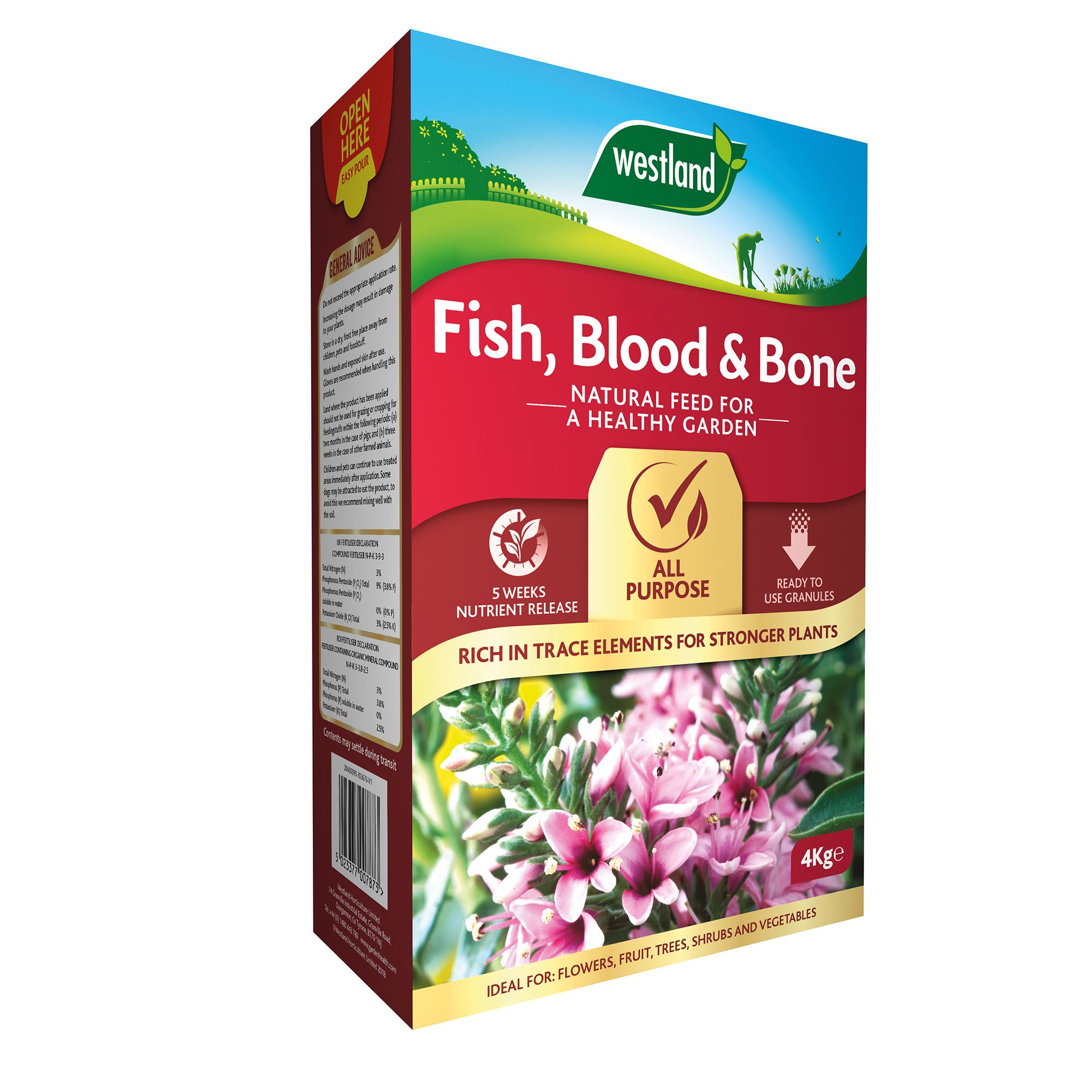 Westland Fish, blood & bone Universal Granular plant feed Granules 4kg DIY at B&Q