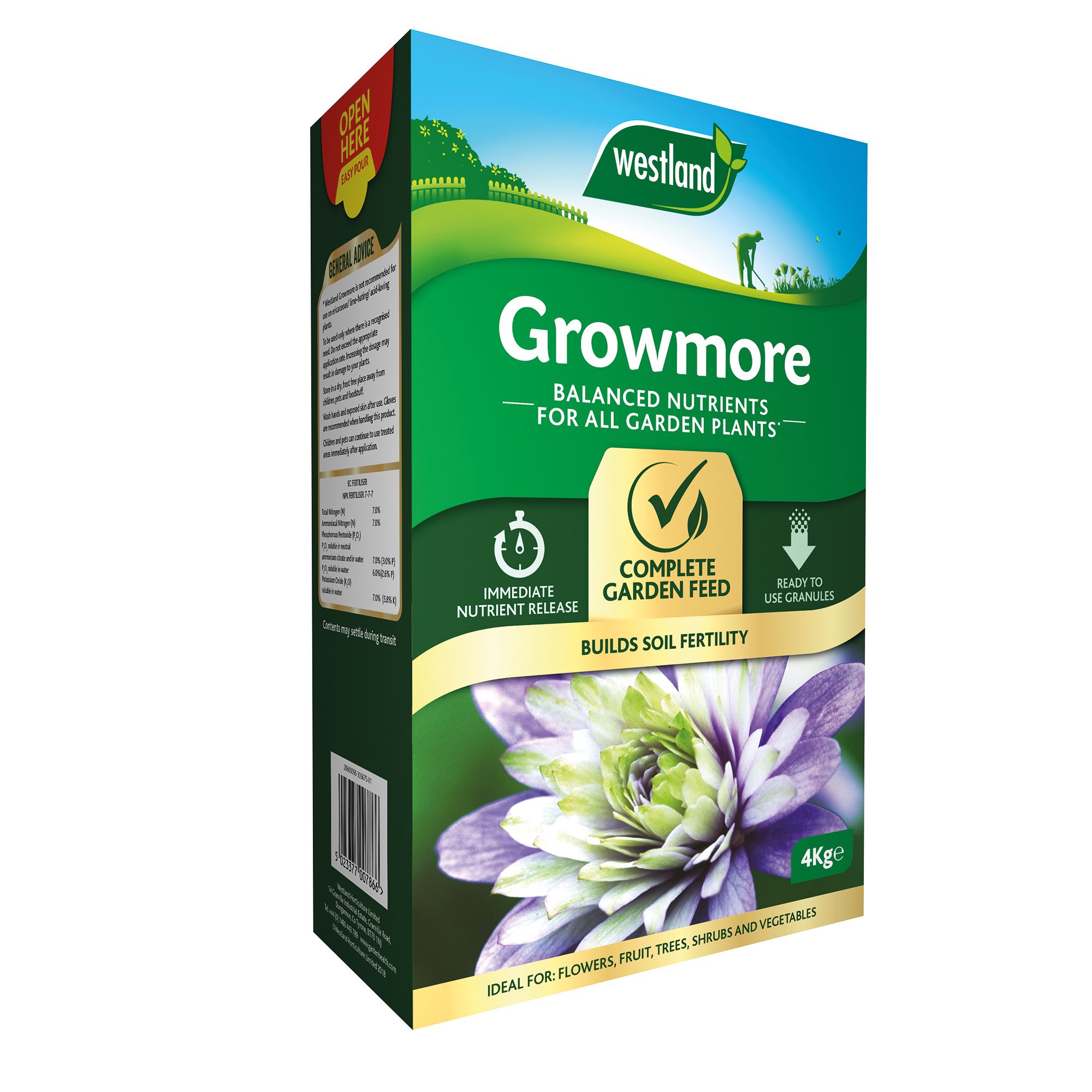 Westland Growmore Salad & vegetables Granular plant feed Granules 4kg DIY at B&Q