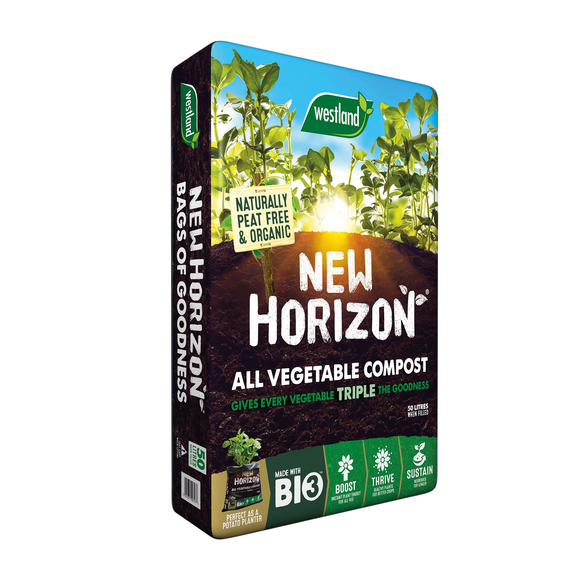 Westland New Horizon Peat-free Vegetable Compost 50L | DIY At B&Q