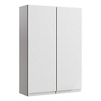 Westport Gloss White Modern Double Wall cabinet (W)495mm (H)720mm