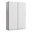 Westport Gloss White Modern Double Wall cabinet (W)495mm (H)720mm