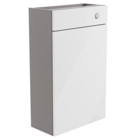 Westport Slim Gloss White Freestanding Toilet cabinet (H)820mm (W)495mm