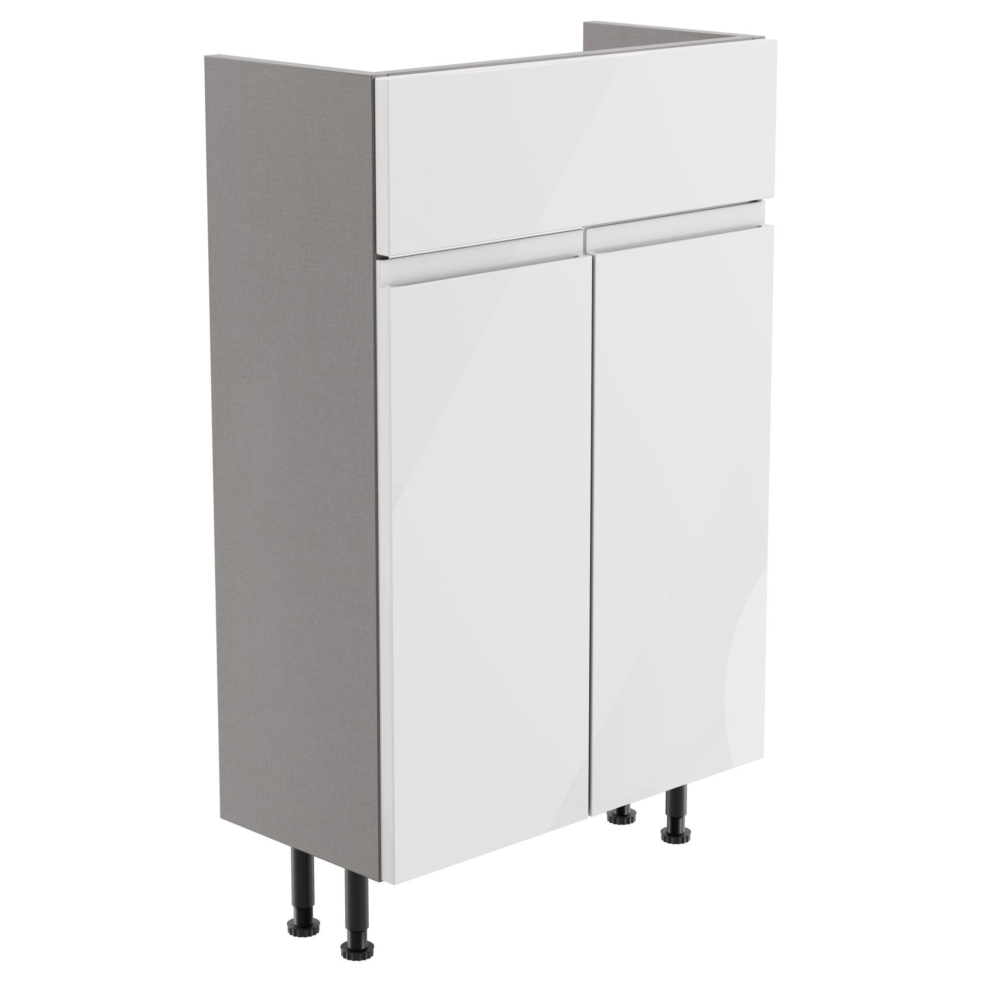 Westport Slim Gloss White Modern Double Freestanding Bathroom Vanity