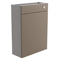 Westport Slim Matt Stone grey Freestanding Toilet cabinet (H)820mm (W)595mm