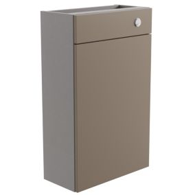 Westport Slim Matt Stone grey Freestanding Toilet Cabinet (W)495mm (H)820mm