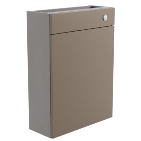 Westport Slim Matt Stone grey Freestanding Toilet Cabinet (W)595mm (H)820mm