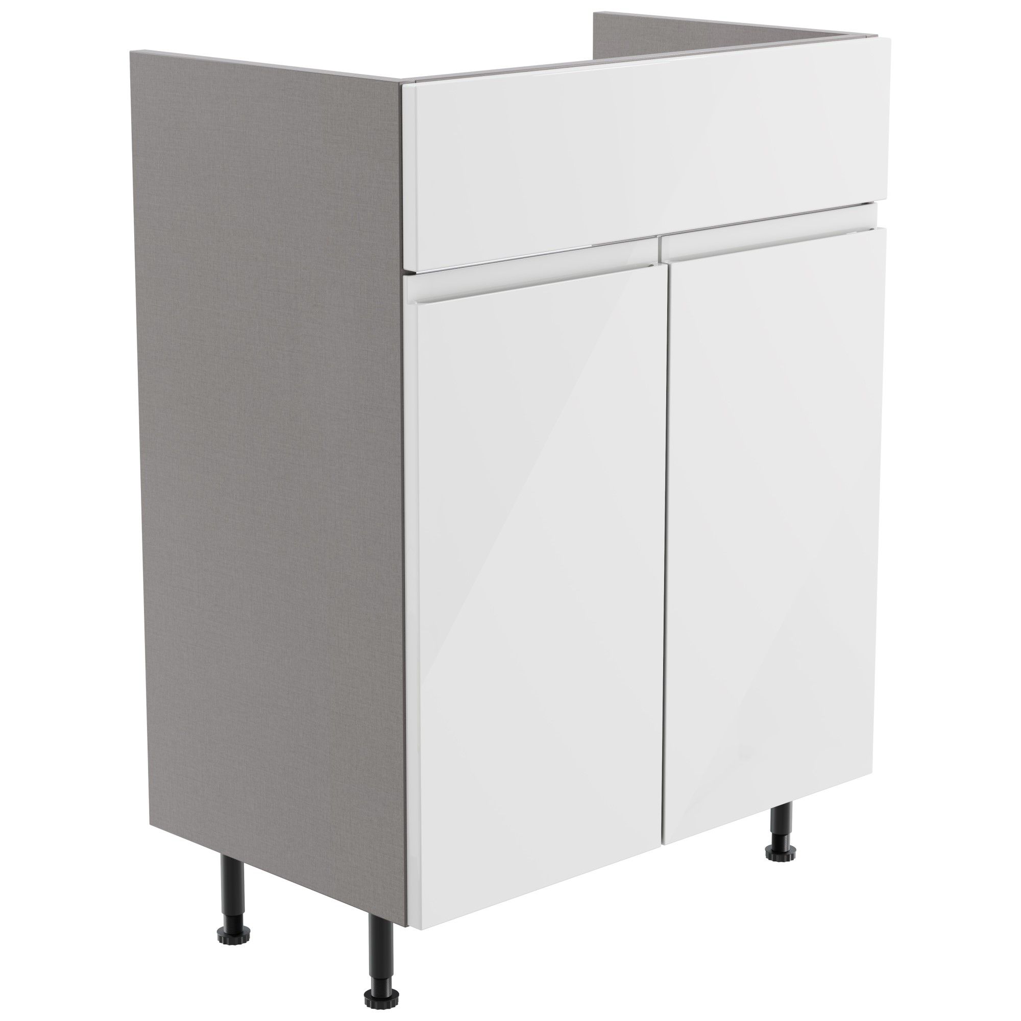 Westport Standard Gloss White Double Freestanding Bathroom Vanity unit ...