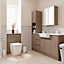 Westport Standard Matt Stone grey Double Freestanding Bathroom Vanity unit (H) 820mm (W) 595mm