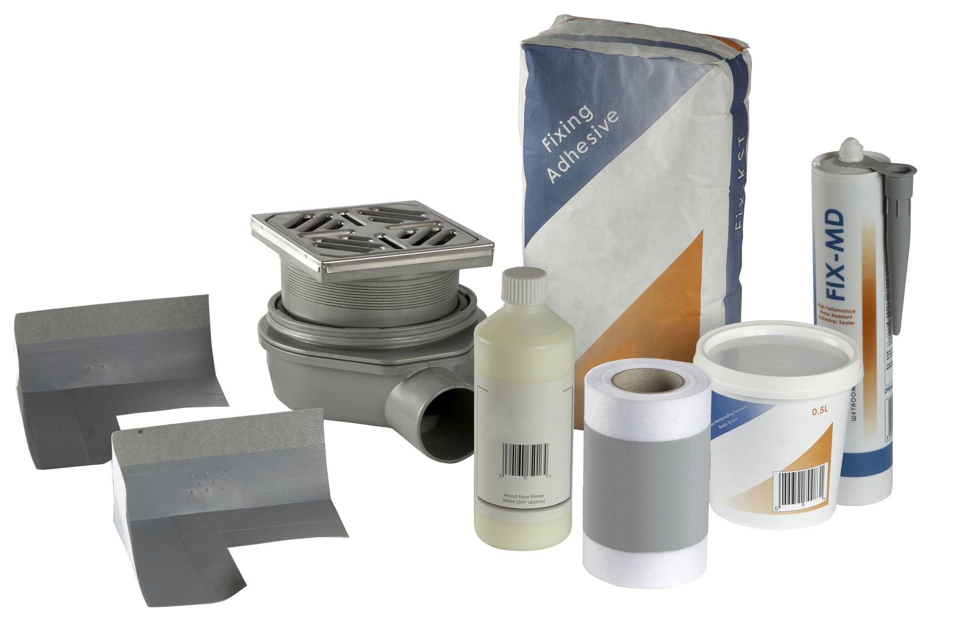 Wet room waste & waterproofing kit