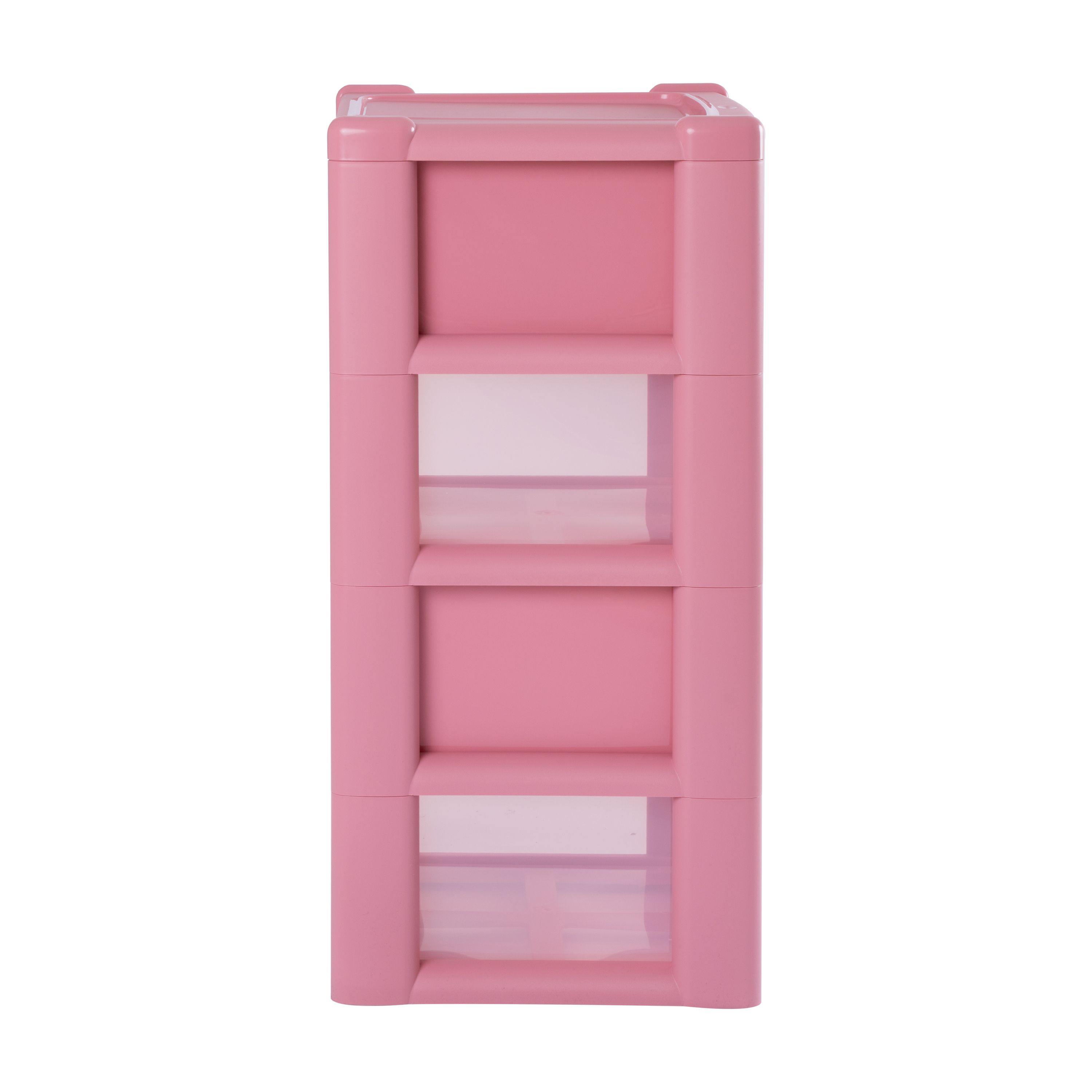 Wham Apricot 80L Plastic 4 Drawer unit (H) 79.5cm x (W) 38.5cm