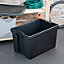 Wham Bam Heavy duty Black 62L Large Stackable Storage box with Lid