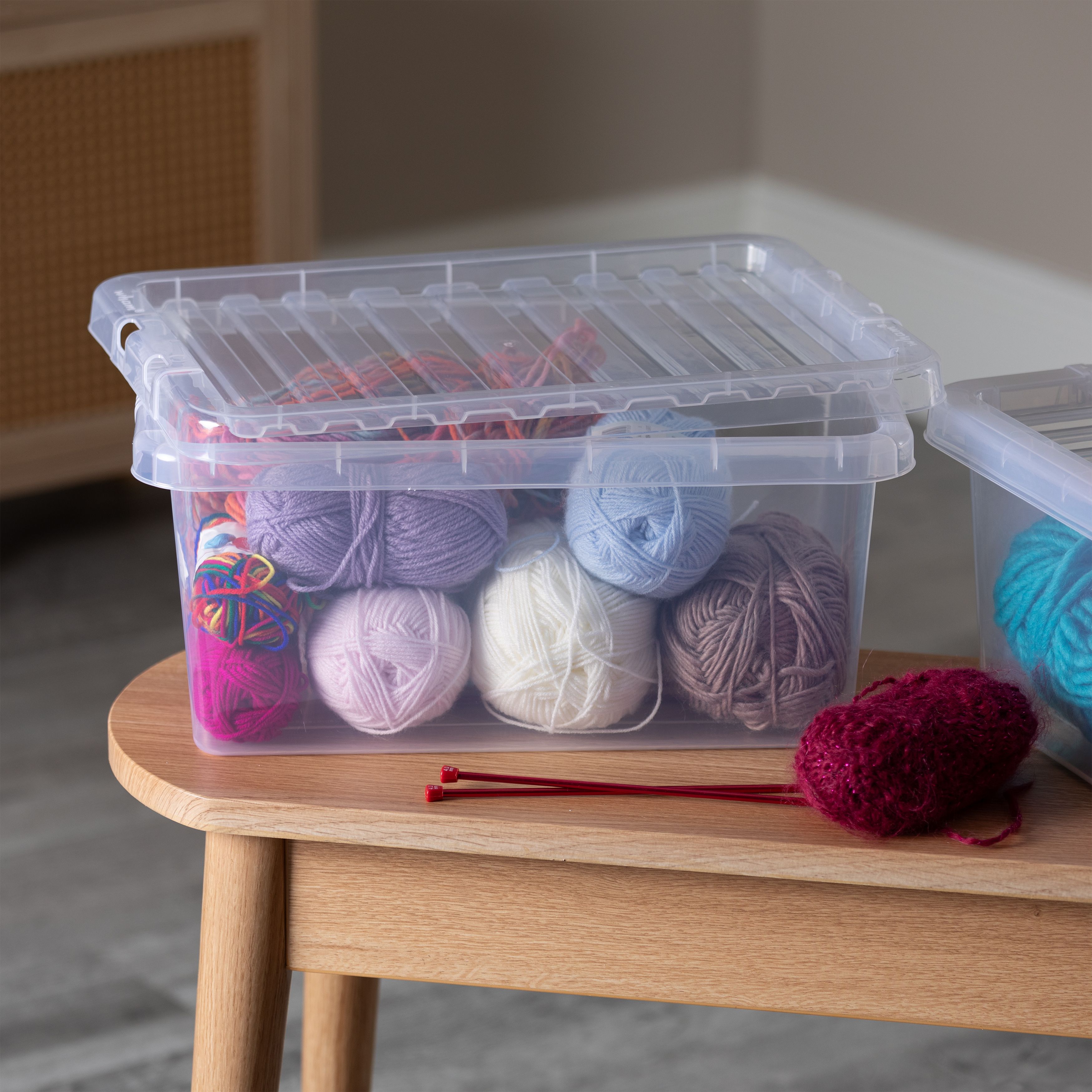 Wham Crystal Clear Rectangular 14L Medium Plastic Stackable Storage box with Lid - 3