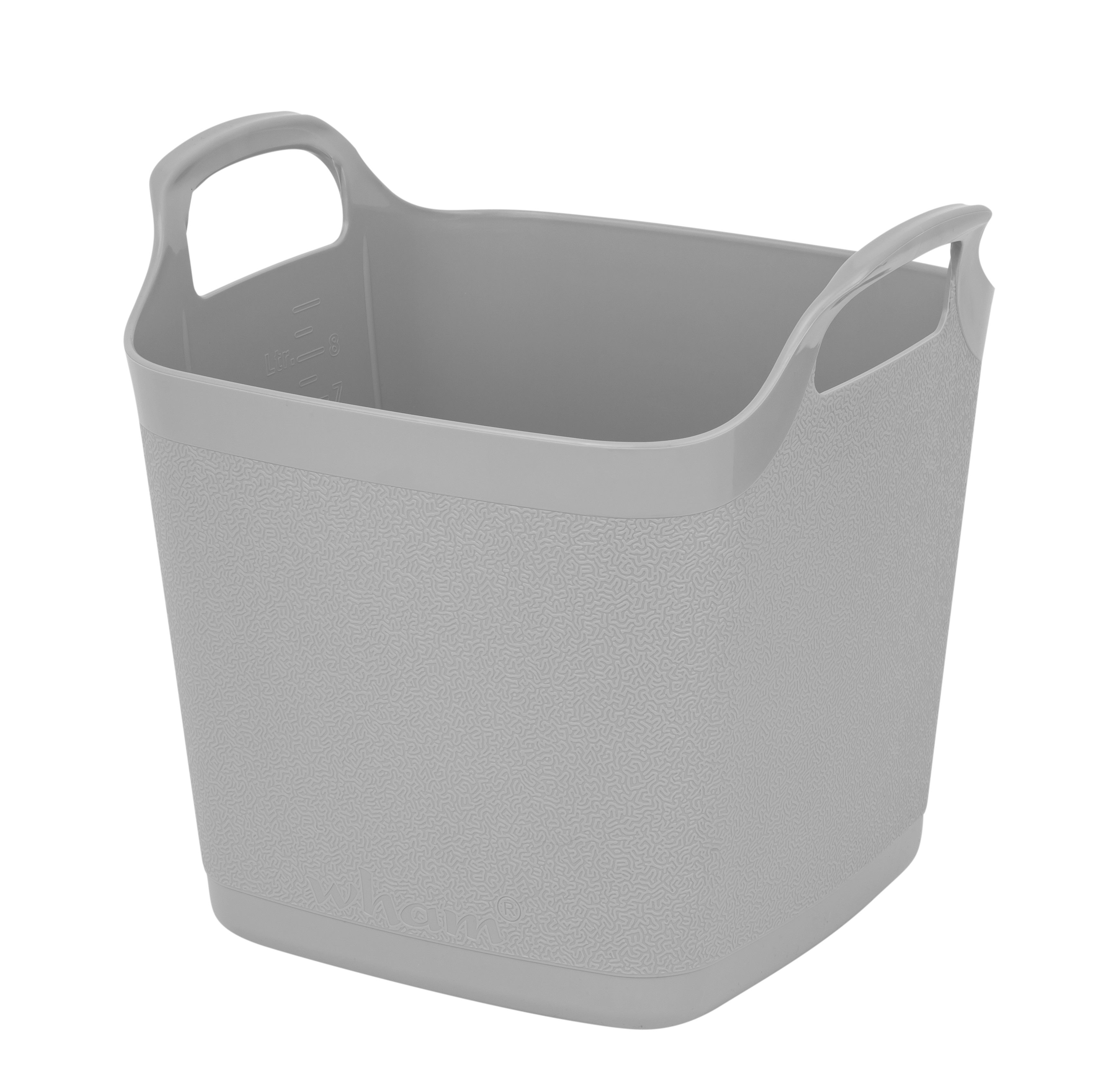 Wham Flexi square storage cool grey 8L Bucket