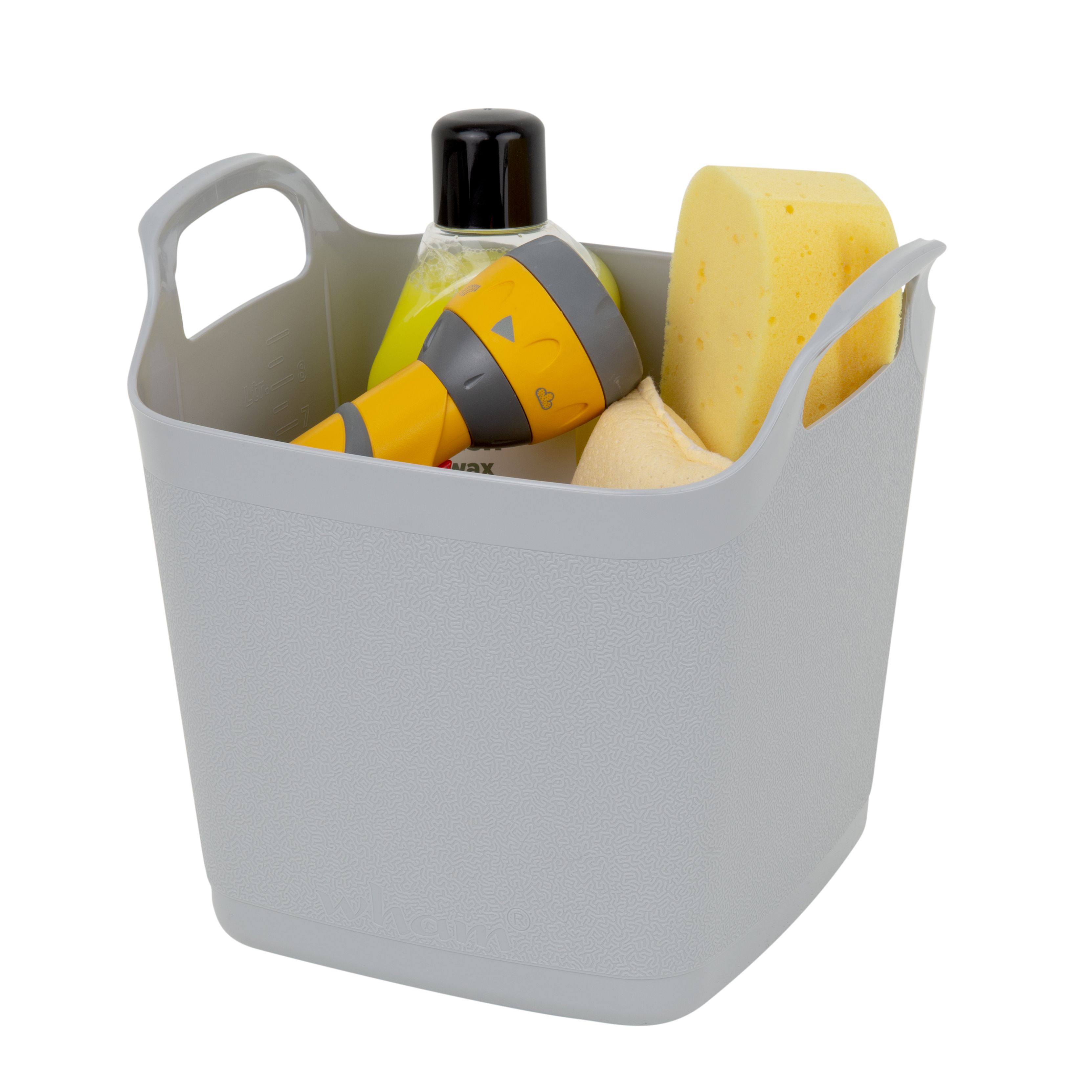 Wham Flexi square storage cool grey 8L Bucket