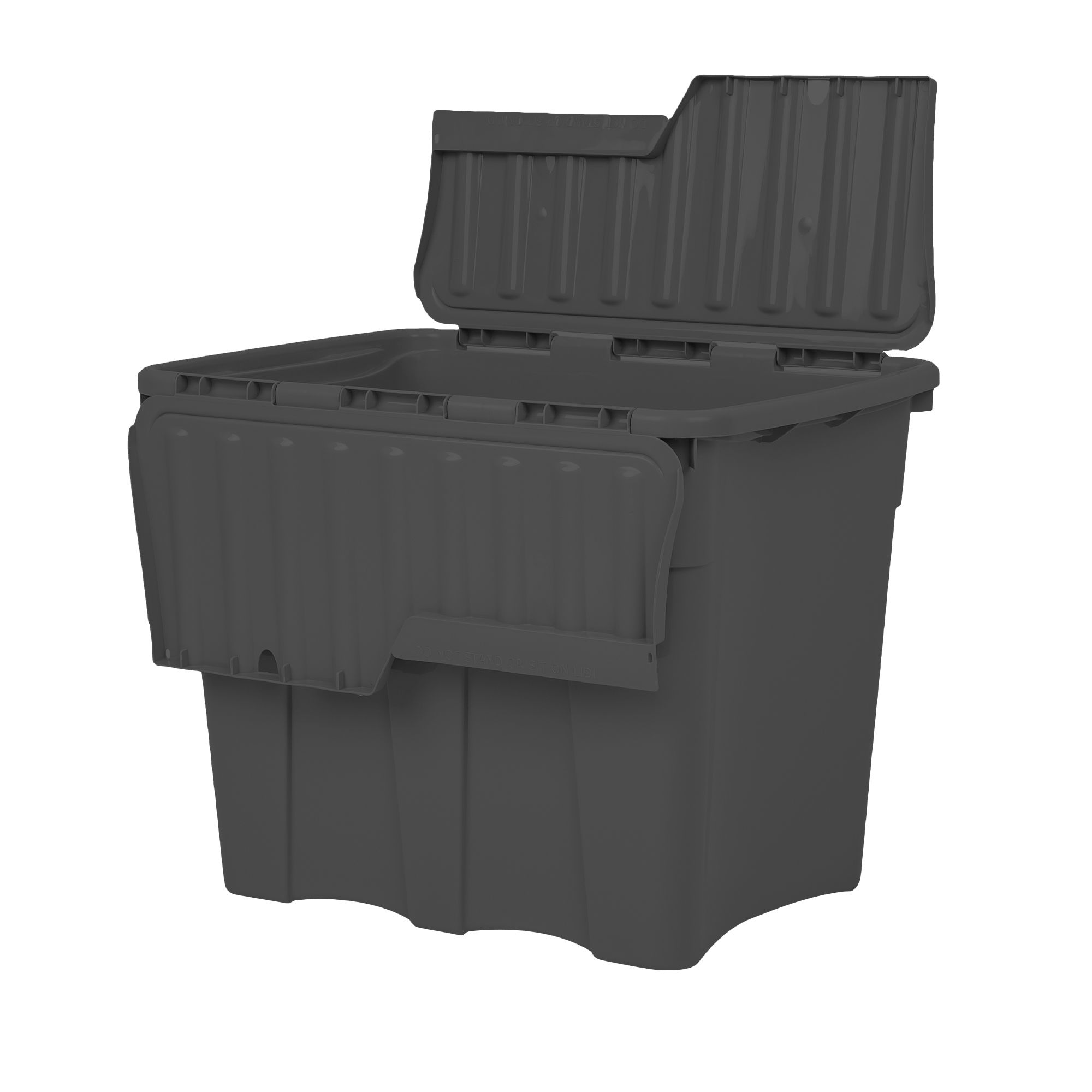Wham Graphite Grey High Polished Finish Plastic Stackable Storage box ...