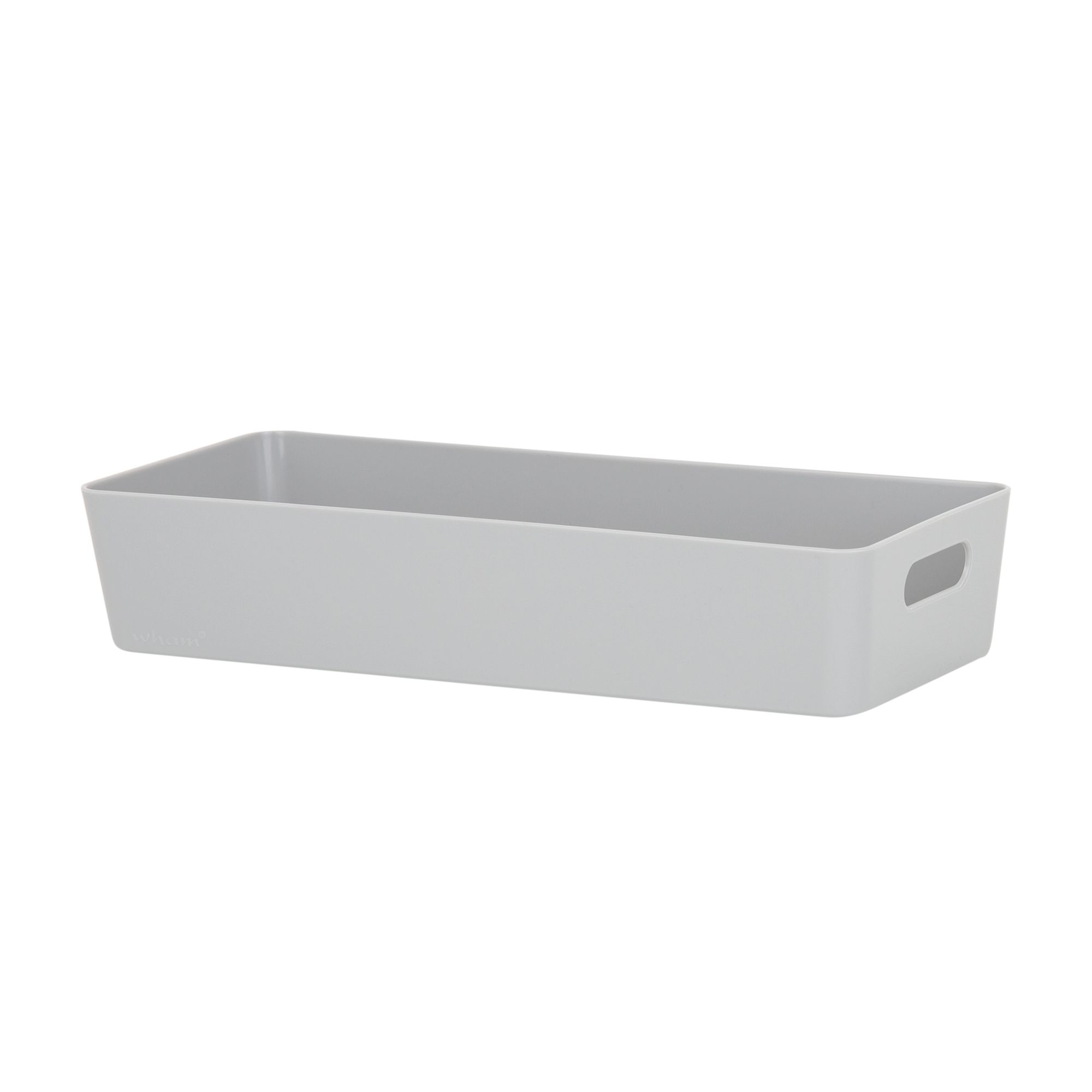 Wham Studio 10.01 Grey Plastic Nestable Storage basket (H)6cm (W)12.5cm