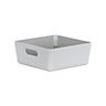 Wham Studio 13.01 High Polished Finish Medium grey Plastic Nestable Storage basket (H)0.6cm (W)1.5cm