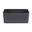 Wham Studio 15.04 Textured Etched Design Dark grey Plastic Nestable Storage basket (H)1.2cm (W)3cm
