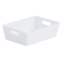 Wham Studio 3.01 High polished finish White Plastic Nestable Storage basket (H)5cm (W)12cm