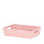 Wham Studio 4.01 Blush Plastic Nestable Storage basket (H)6cm (W)17cm