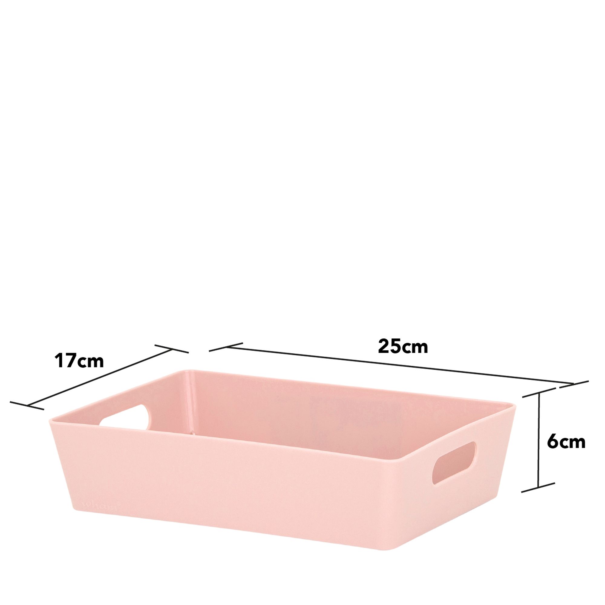 Wham Studio 4.01 Blush Plastic Nestable Storage basket (H)6cm (W)17cm