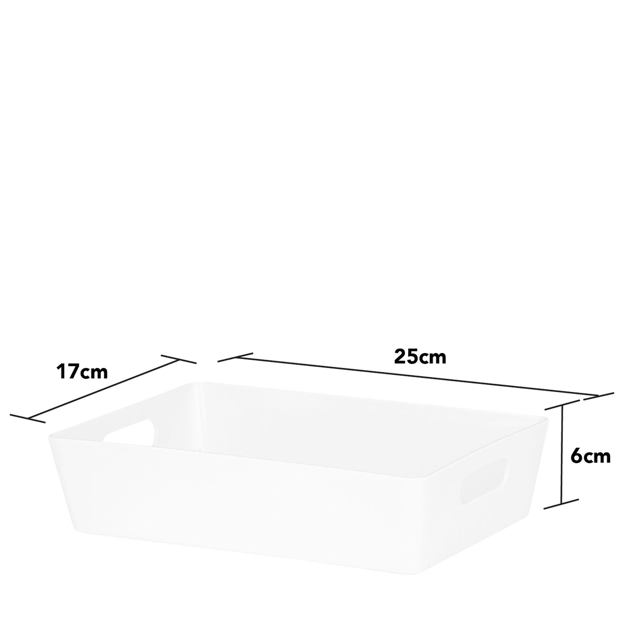 Wham Studio 4.01 White Plastic Nestable Storage basket (H)6cm (W)17cm