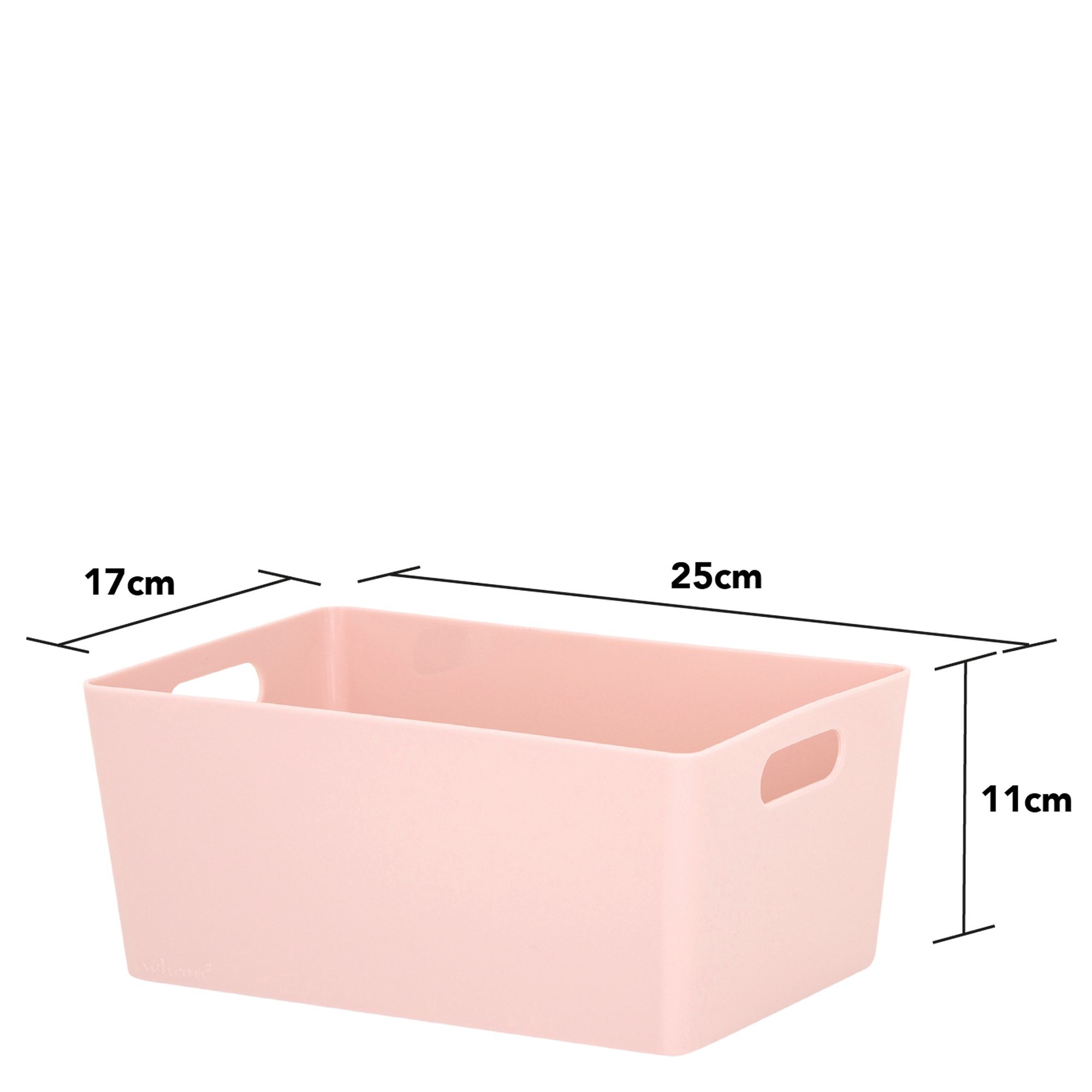 Wham Studio 4.02 Blush Plastic Nestable Storage basket (H)11cm (W)17cm