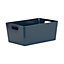 Wham Studio 4.02 High Polished Finish Dark blue Plastic Nestable Storage basket (H)1.1cm (W)2.5cm