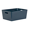 Wham Studio 5.02 High Polished Finish Dark blue Plastic Nestable Storage basket (H)1.5cm (W)3.5cm