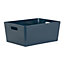 Wham Studio 5.02 High Polished Finish Dark blue Plastic Nestable Storage basket (H)1.5cm (W)3.5cm