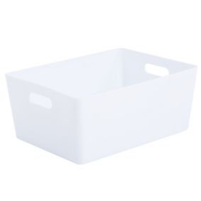 Wham Studio 5.02 High polished finish White Plastic Nestable Storage basket (H)15cm (W)26cm